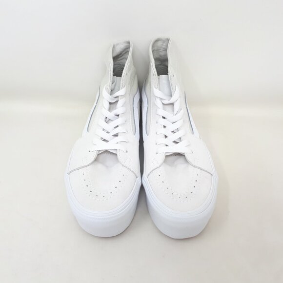 Vans Sk8-Hi Tapered Stackform Platform Shoe Sneaker Light Gray White Womens Size - Picture 8 of 11